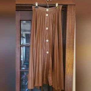 Zara | Brown Pleated Skirt